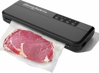 OEM Selladora El&eacute;ctrica Al Vac&iacute;o De 360 W Para Alimentos Secos Y H&uacute;medos - Selladora Al Vac&iacute;o De 60 Kpa Con Funci&oacute;n De Pulso - Incluye 10 Bolsas De Vac&iacute;o 
