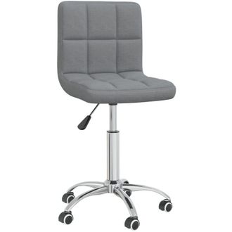 vidaXL Silla de oficina giratoria de tela gris claro Vidaxl