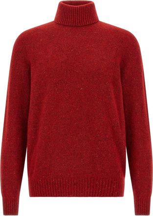 Brunello Cucinelli High Neck Sweater Maglioni Rosso-Uomo