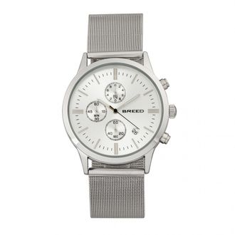 Breed Espinosa Chronograph Mesh Bracelet Watch with Date