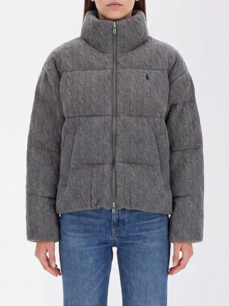 Polo Ralph Lauren Giubbotto corto trapuntato in lana e cashmere con logo Pony