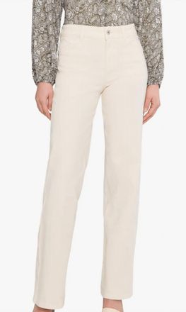 Sanctuary Cadence Relaxed Straight Velveteen Pants In Vanilla Creme