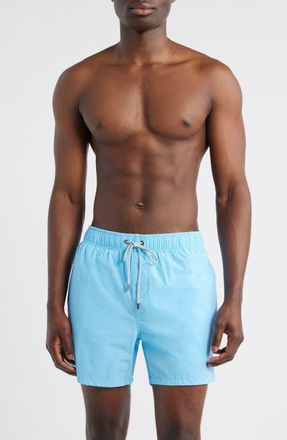 Vintage Summer Swimwear Vintage Wash Water Repellent Stretch Volley Swim Trunks in Blue at Nordstrom, Size Xx-Large