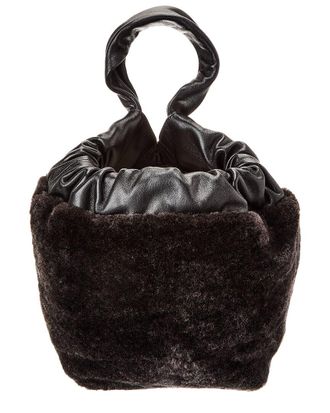 Jil Sander Drawstring Leather Bucket Bag