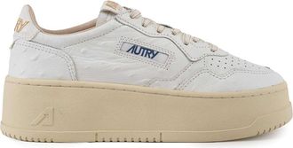 Autry Medalist Platform Sneakers In Studded Leather