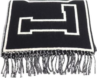Louis Vuitton Pre-owned Echarpe City Louis Wool Cashmere Scarf - Heren - Vintage Accessoires - Zwart - ONE Size - Wol - Vintage