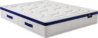 Vente-Unique Colch&oacute;n 160 x 200 cm h&iacute;bridode muelles ensacados memoria de forma MARQUIS de PALACIO - 30 cm de grosor - Azul