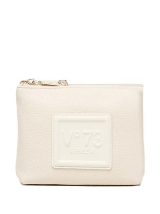 V&deg; 73 embossed-logo pouch - women - Artificial Leather - OS - Neutrals