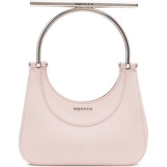 Alexander McQueen Mini T-Bar Crossbar Leather Handbag in 9813 Venus Pink/Silver at Nordstrom Rack