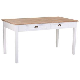 Wanderlust Deco Mesa de madera blanca 150x80x78
