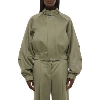 Helmut Lang Cotton Twill Bomber Jacket in Vetiver at Nordstrom, Size X-Large