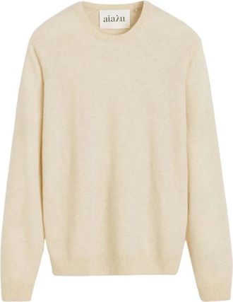 AIAYU Leonardo Sweater - Dames - Ronde hals truien - Beige - XS - Wol - Truien & Vesten