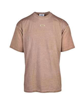 GCDS Regular Fit Cotton T-Shirt With Distinctive Logo Patch