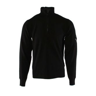 C.P. Company C.p. Company, Truien & Vesten, Heren, Zwart, S, Wol, Trui met polokraag van wolmix