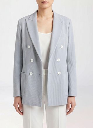 Circolo 1901 Blazer doppiopetto in misto lana con tasche a toppa