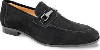 Mezlan Bracco Bit Ornament Suede Loafer in Black at Nordstrom Rack, Size 11.5
