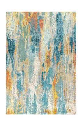 Jonathan Y Designs Contemporary POP Modern Abstract Vintage Waterfall Area Rug in Blue/cream/yellow at Nordstrom, Size 3Ft 0In X 5Ft 0In