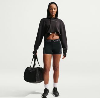 Nike Womens Nike Pro Mid-Rise 3 Shorts in Black | IB9233-010