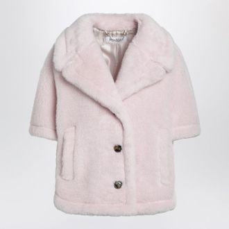 Max Mara Dusty Beige Boxy Teddy Cape