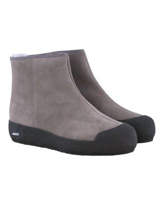 Bally Womens Guard Ii Calf Leather Suede Boots In Sasso