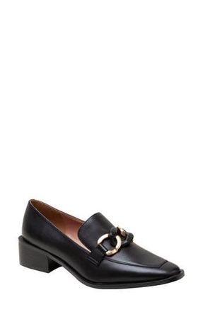 Linea Paolo Chrystie Chain Block Heel Loafer in Black at Nordstrom Rack, Size 7.5