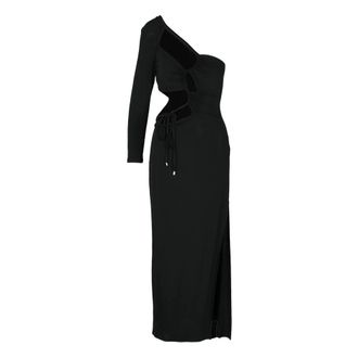 Simona Corsellini Dames, Jurken, Zwart, Maat: M Viscose