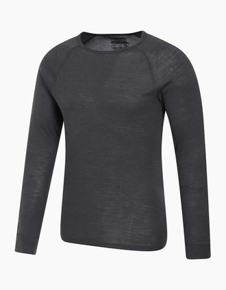 Mountain Warehouse Mens Mountain Warehouse Mens Merino Wool Thermal Top - Navy - Size: 40