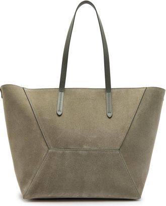 Brunello Cucinelli Bead Medium Suede Tote bag - Sand - One Size