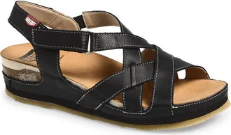 On Foot Cynara Ankle Strap Sandal in Menorca Black at Nordstrom, Size 7-7.5Us