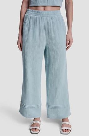 DKNY Cotton Gauze Pull-On Pants in Mineral at Nordstrom Rack, Size X-Small