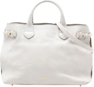 Burberry Pre-owned Handbags, female, White, Size: ONE SIZE Pre-owned The Banner