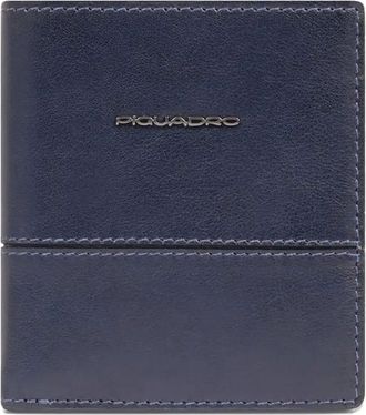 Piquadro stitched wallet - unisex - Calf Leather - One Size - Blue