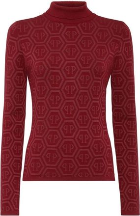 Philipp Plein Truien - Dames - Coltruien - Rood - L - Truien & Vesten