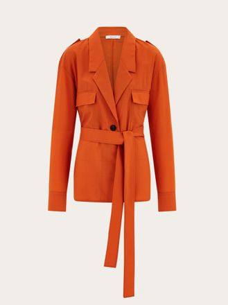 Ferragamo Women Deconstructed blazer Brown