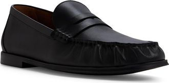 Aldo Mikah Leather Penny Loafer in Black/black at Nordstrom, Size 10.5