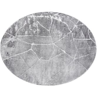 RugsX Rugsx - Alfombra Mefe Moderna Circulo 2783 M&aacute;rmol - Structural Dos Niveles De Vell&oacute;n Gris Oscuro Grey Circulo 200 Cm