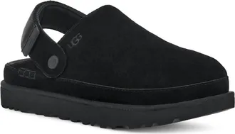 UGG Womens Goldenstar Suede Clog In Black