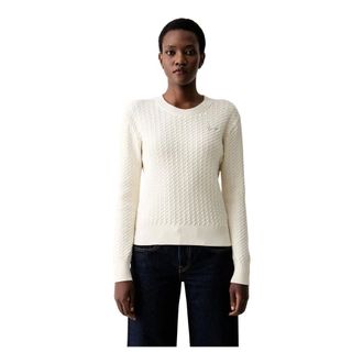 Kenzo Truien & Vesten, Dames, Wit, S, Katoen, Signature Geborduurd Vest
