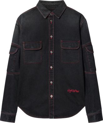 Off-white Script Samurai shirt - men - Polyester/Cotton/Cotton - L - Black