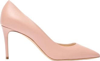 Casadei Julia Leren Pumps - Dames - Pumps - Roze - 38 1/2 EU - Leer - Schoenen
