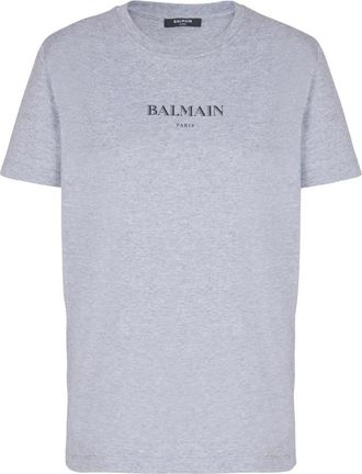 Balmain Mujer, Camisetas, Gris, Talla: M