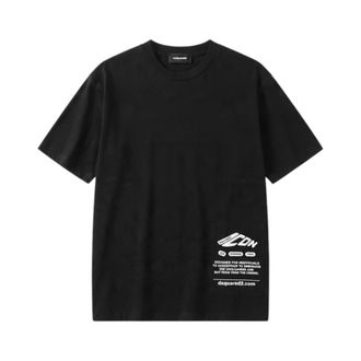 Dsquared2 Camiseta con parche de maxi logo - Tops - Mujer - Negro - M