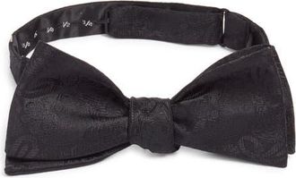 Clifton Wilson Paisley Silk Bow Tie in Black at Nordstrom