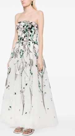 Saiid Kobeisy Tulle Midi, Beaded Dress