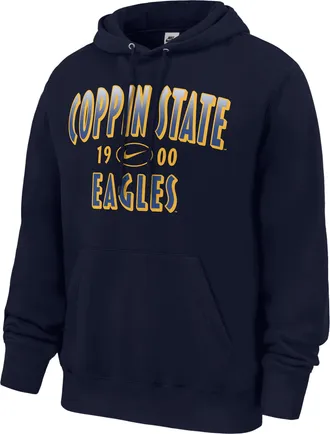 Nike Mens College (Coppin State) Club Fleece Pullover Hoodie in Blue | M31233CPNS26-RYL