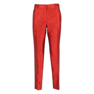 Dolce & Gabbana Pantalones Mikado - Trousers - Mujer - Rojo - M