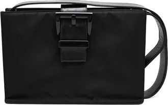 Prada Black Nylon Leather Shoulder Bag (Pre-Owned)