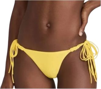 PQ Swim Womens Mila Triangle Bikini Bottom In Yellow