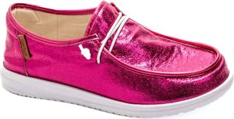 Corkys Footwear Womena Kayak Crinkle Metallic Shoes In Fuchsia