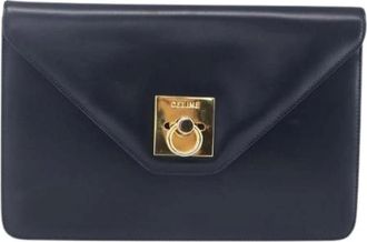 Celine Pre-owned Clutches, female, Blue, Size: ONE SIZE Pre-owned Vintage Clutch